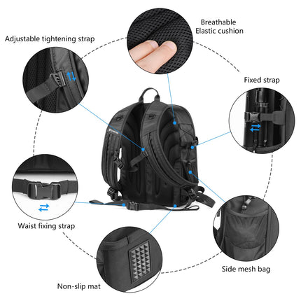 Smatree Professional Backpack for DJI Drone and Drone Accessories, for G*pro Action Camera and Osmo Action Camera, Black - For DJI Air 3, Large, Professional