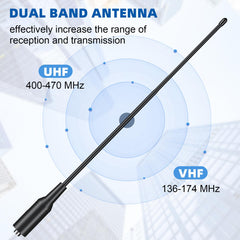JUCJET 771 Radio Antenna, SMA-F Walkie-Talkie Antenna Compatible with Walkie Talkie BF-888S UV-5R (2 pcs)