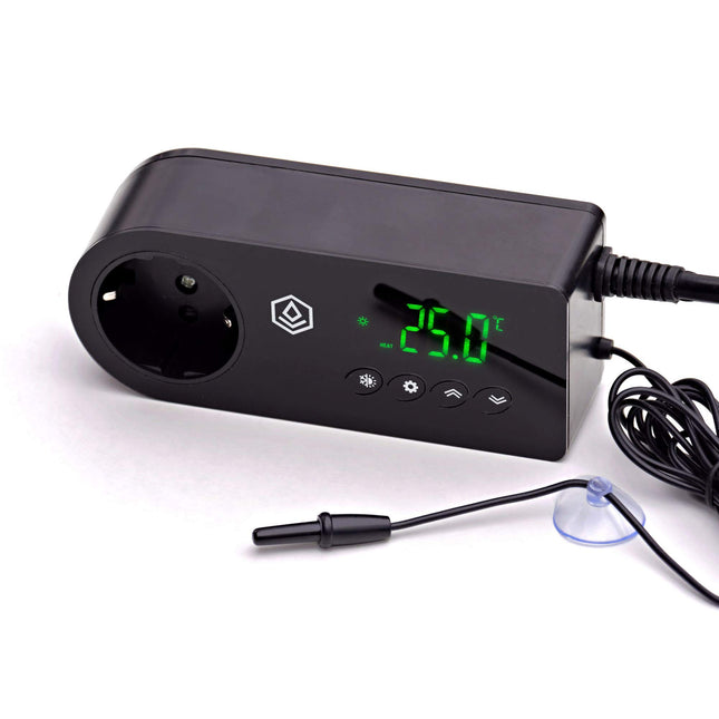 FYTO Switch Classic Thermostat • Ideal for temperature regulation of heating mats • Heating and cooling function • Plant cultivation • Terrariums and indoor greenhouses