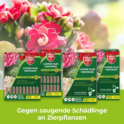 PROTECT GARDEN Lizetan Plus Combi Sticks, long-term pest control and premium fertilizer in one, 40 sticks