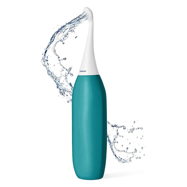 Butt Shower - HappyPo XL Hand Shower Bidet 480 ml - Gentle Cleaning without Wet Wipes - Portable Toilet Shower for Home and Travel - Saves Water and Paper - Petrol