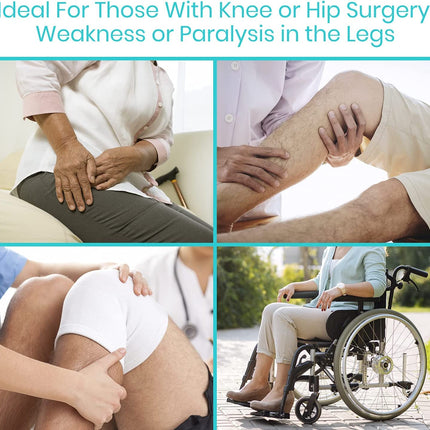 Vive Thigh Lifter Strap (2-Pack) - Pull-Up Assistance Band - Medical Device Padded Wrist Tool for Leg Movements - Transfer Device for Limited Mobility, Knee Recovery - for