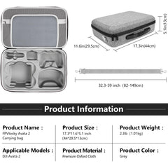 FPVtosky Avata 2 Case for DJI Avata 2 Accessories, Hard Case for DJI Avata 2 Fly More Combo for DJI Goggles 3/RC Motion 3/FPV Remote Controller 3, Battery Charging Station, Avata 2 Accessories