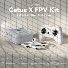 BETAFPV Cetus X FPV Kit with Cetus FC, Position Hold Function/3 Flight Modes with TX/DVR Goggles for FPV Beginner Flight Indoor Outdoor, FPV Simulator/DVR Recording/BETAFPV Configurator Supported, 2S RTF Kit