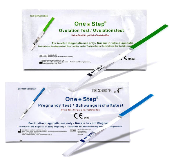 One+Step Combo Pack 40 x Ovulation Test and 10 x Pregnancy Test - Fertility Test for Women - Ovulation Test for Ovulation
