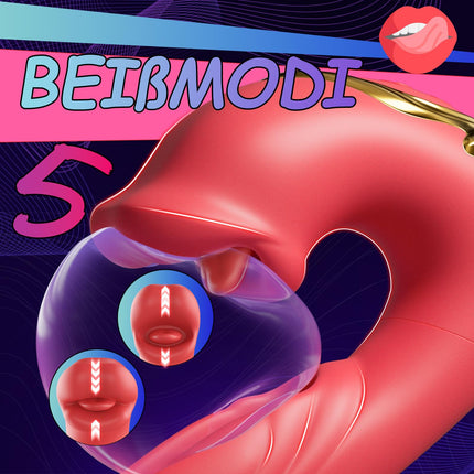 Dildo Vibrator Sex Toy for Women, G-spot Vibrators with Clitoris Stimulation for Women with 5 Tongue Licking 7 Vibration Modes 7 Impact Modes, Vibrator Sets for Women Clitoris Stimulator for Her
