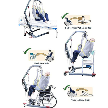 CEEBUS Patient Lifter Sling Stair Transfer Belt Patient Lifter, Movable Support Lifting Platform Gait Harness Standing Walking Aids Assisted Leg Trainer, for Elderly, Disabled
