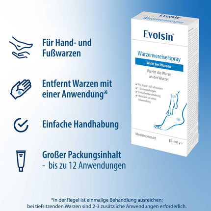 Evolsin® Wart Freezer for common warts &amp; verrucas | Wart freezing hygienic &amp; safe | Wart remedy