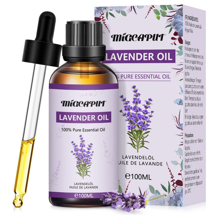 Migcaput Essential Oils Lavender Oil 100 ml, 100% Natural Essential Oils, Premium Quality Aromatherapy Essential Oil, Fragrance Oils for Diffuser, Humidifier, Relaxation, Massage, Bath