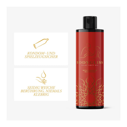 BodyGliss - 2-in-1 massage oil and silicone-based lubricant - 150 ml (Blood Orange)