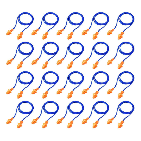 Txyk 20 Pairs Soft Reusable Silicone Earplugs with Cord (Noise Reduction 25db)