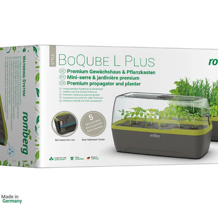 Romberg BoQube L Plus (planting system, color anthracite-summer green, PAH-free, food-safe, with ventilation) 16294169