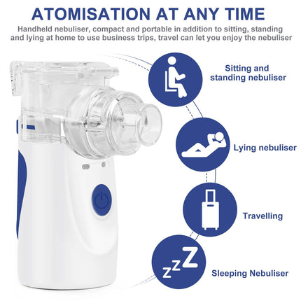Inhaler, Inhaler with self-cleaning function, Inhaler for adults and children, Efficient atomization, Efficient atomization for home and travel use