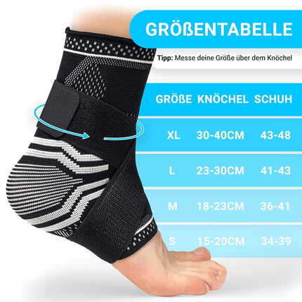 FIT MEDIC Ankle Brace | Professional Foot Brace Adjustable &amp; Flexible | Unisex Ankle Brace for Ankle Sports Football Achilles Tendon Ankle Protection Joint Pain Against Sprains