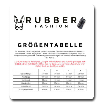 Rubberfashion long latex gloves - latex gloves long - heavy rubber - up to the upper arm for women and men pair skin color 0.8mm XL