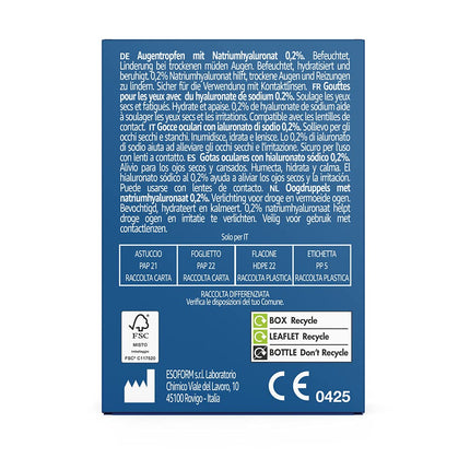 Amazon Basic Care Eye Drops with Sodium Hyaluronate 0.2%, 15 ml (Pack of 2)