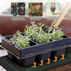 CJBIN Plant Heating Mat with Thermostat, 30W Plant Heating Mat, Waterproof Indoor Greenhouse Heating Mat for Seedlings, Heating Mat for Plants, Greenhouse and Reptiles, 20 * 10in
