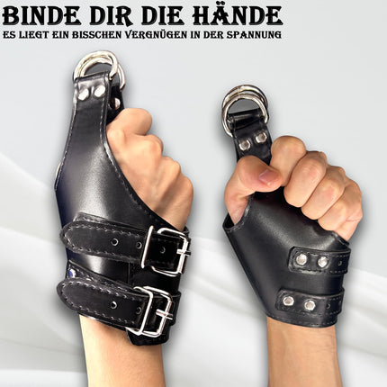 BDSM Bondage Set with SM Handcuffs Leather Stand Hanging Restraints for Couples Erotic Handcuffs for Sex Games Handcuffs for Bondage and Extreme Pleasure with Handcuffs