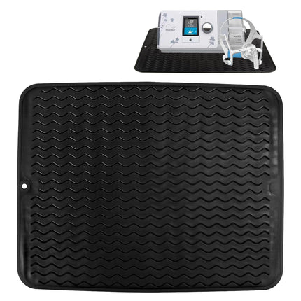 CPAP silicone protective mat, waterproof mat, shock-absorbing bedside table protective mat for noise reduction, non-slip protective pad, to keep the CPAP machine stable on the CPAP bedside table