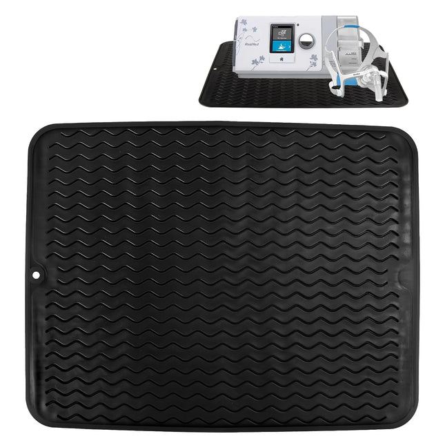 CPAP silicone protective mat, waterproof mat, shock-absorbing bedside table protective mat for noise reduction, non-slip protective pad, to keep the CPAP machine stable on the CPAP bedside table