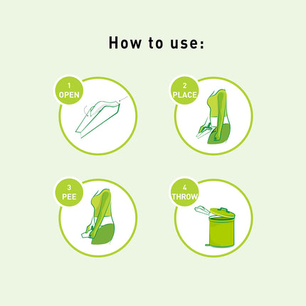 PEE BUDDY Cardboard Urinal Pee Funnel for Women, Peeing While Standing, Urination Aid for Women Antibacterial 10 Pee Funnels for Women