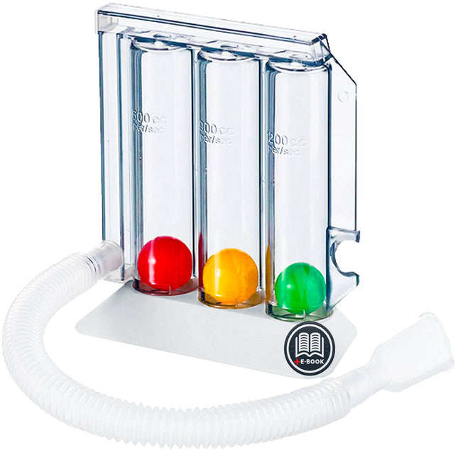 Breathing trainer with e-book for breathing exercises - lung trainer - chamber breathing exercise device | Therapy for respiratory problems of the lungs and bronchi | Speech therapy occupational therapy lung trainer (special 1200 Vol)