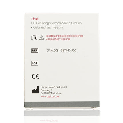 Gleitzeit® Penis Rings PREMIUM Medical Silicone Cock Rings to Increase Potency Transparent