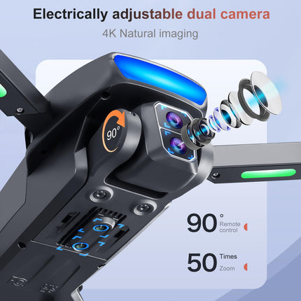 OBEST GPS Drone with 4K Camera, 5G WiFi Transmission, FPV RC Quadcopter, 360° Obstacle Avoidance, Intelligent Return, Rechargeable Handle for Remote Control, 2 Batteries