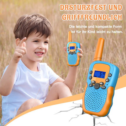 Walkie Talkie, Bakoherp Two-Way Radio Children's Gifts for Boys and Girls from 3-12 Years, Woki Toki for Children with 8 Channels, LED Flashlight, LCD Screen and VOX Function for Adventure, Camping, Hiking