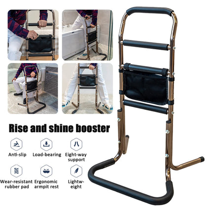 kyaoayo standing and sitting aid, height-adjustable safety handrails, support frame with 3 handles, secure stand, mobility and everyday aids for the elderly, pregnant women and the disabled
