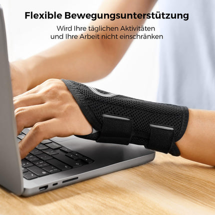 FREETOO Flexible-Lightweight Wrist Splint for Carpal Tunnel, Breathable Wrist Support with Tight-Fitting S-Shaped Splint, Adjustable Wrist Support for Sprains, Tendonitis