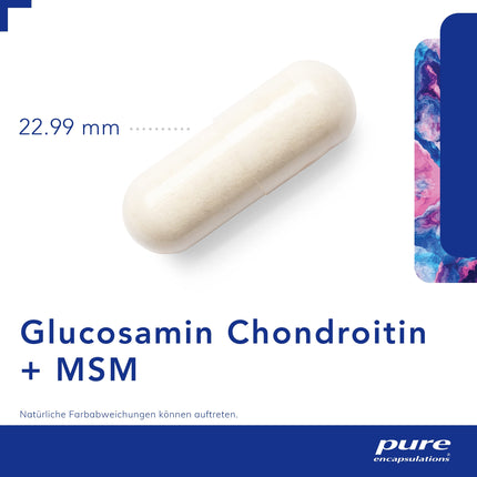 Pure Encapsulations - Glucosamine Chondroitin + MSM - High Dose with Organic Sulfur - 60 Capsules