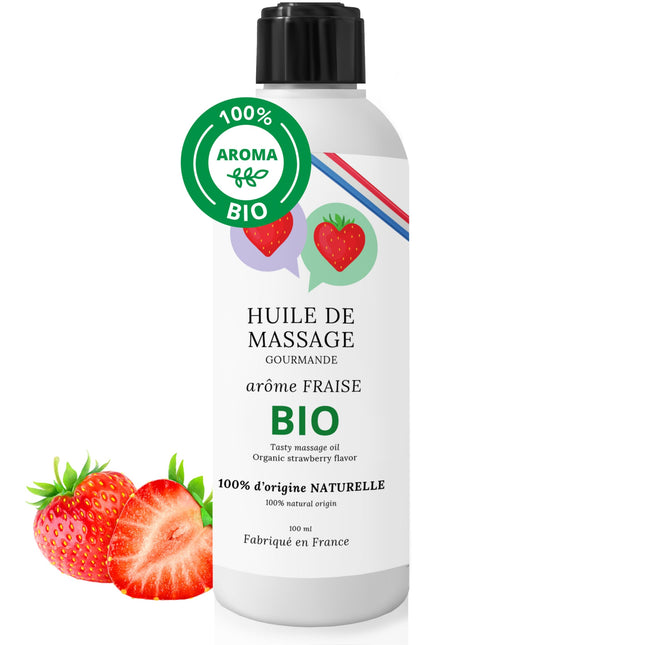 Massage oil for sex/oil sex oil Edible lubricant gel for sex Erotic Intimate The intimate area Couple Adults Relaxing aphrodisiac toy toy oral. ORGANIC 100% natural (Strawberry)