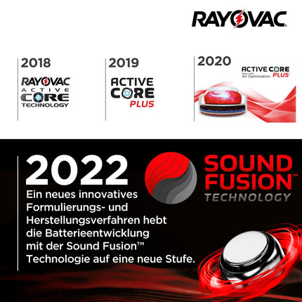 80 hearing aid batteries Rayovac Extra 10. - 10 blisters of 8 batteries