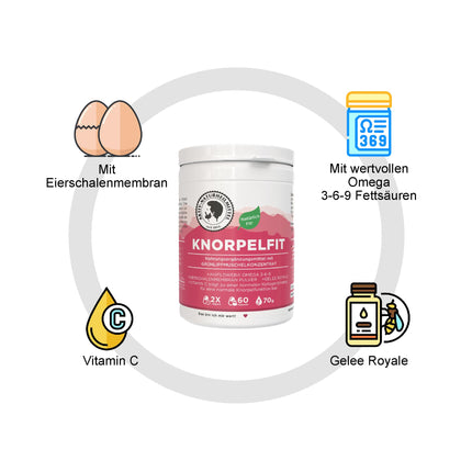 Active Natural Remedies Cartilage Fit | New Zealand Green-Lipped Mussel Concentrate + Ahiflower® Omega 3-6-9 + Eggshell Membrane + Royal Jelly + Vitamin C