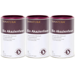 3 x 180 g Sanatura Acacia Fiber Powder Organic – 540 g – valuable fiber source from acacia fiber – soluble fiber – vegan, gluten-free and fructose-free – well tolerated