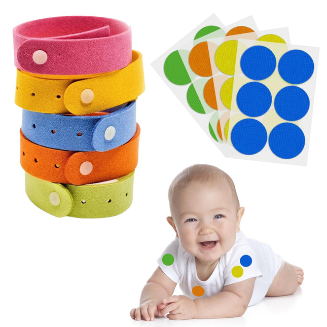 Mosquito repellent, 5pcs mosquito repellent bracelet, 24pcs mosquito plasters, mosquito patch, anti-mosquito bracelet, mosquito insect repellent bracelets, anti-mosquito bracelet, anti-mosquito for children and adults