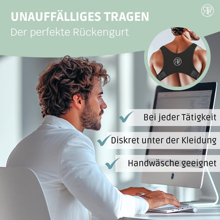 REPCO Back Straightener - High-quality adjustable posture corrector - Back support for an upright posture - Universal size (M - L) - Comfortable to wear - High-quality material