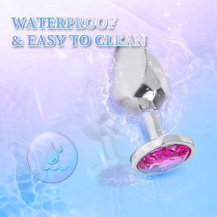 Cacuola Anal Plug Set Anal Plug for Women, Anal Plug for Women Men, Sex Toys for Women Men, Small Butt Plug Butt Plug Erotic Sex Toys, Metal Anal Plugs with Crystal Beginners