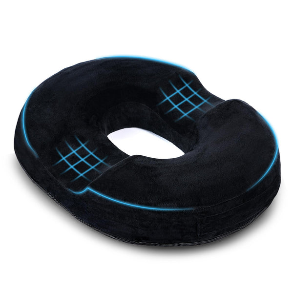 Ecosafeter Hemorrhoid Seat Cushion, High Quality Memory Foam Donut Pillow for Pregnancy, Coccyx, Postnatal, Sciatica, Pressure Ulcers