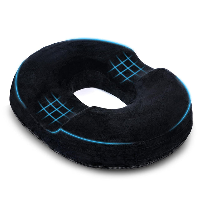 Ecosafeter Hemorrhoid Seat Cushion, High Quality Memory Foam Donut Pillow for Pregnancy, Coccyx, Postnatal, Sciatica, Pressure Ulcers