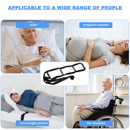 GZhaizhuan Bed Ladder Lifting Aid, Adjustable Bed Rope Ladder with Finger Trainer for Elderly, Sick, Disabled, 232cm×18cm