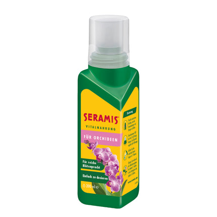 Seramis Vital Food for Orchids, 200 ml – Fertilizer for optimal growth of orchids, liquid fertilizer with practical dosing aid 4.5 x 4.5 x 17.6 cm, yellow