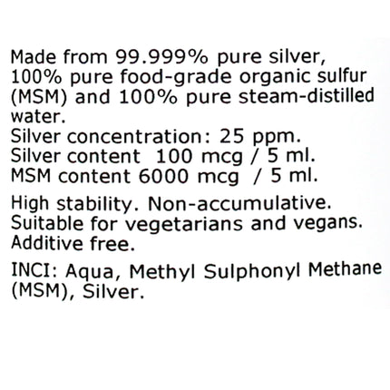 Silver MSM 25 (liquid) - 200 ml