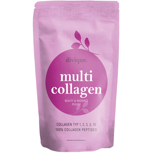 Divique Collagen Powder [500g] - Premium Collagen Complex Types 1, 2, 3, 5, 10-100% Collagen Hydrolysate Peptides - 10,000 mg Collagen per day - tasteless, water-soluble, no additives