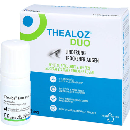 THEALOZ Duo Eye Drops 3X10 ml