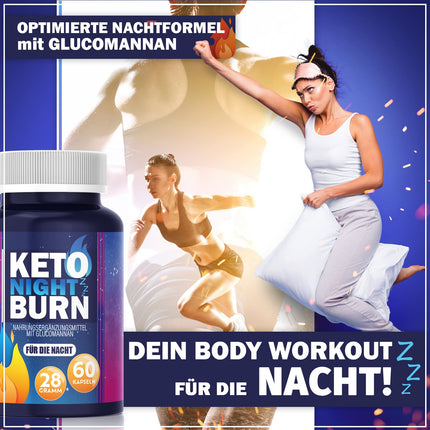 NEW: Enolenia® KETO NIGHT BURN Metabolism extremely - fast &amp; finally, capsules with high-quality natural ingredients for women + men for the night