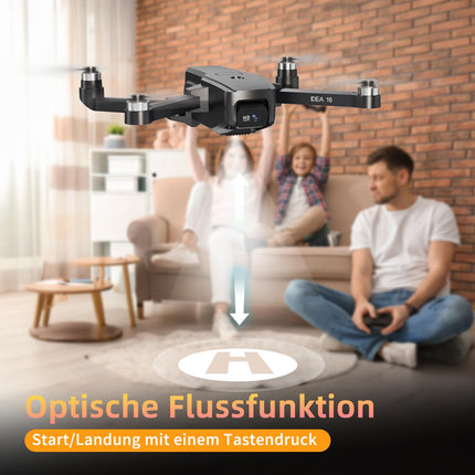 Drone with 4K camera, 5G WiFi transmission, maximum 40 km/h flight speed, level 4 wind resistance, brushless motor, drone for adults, foldable quadcopter