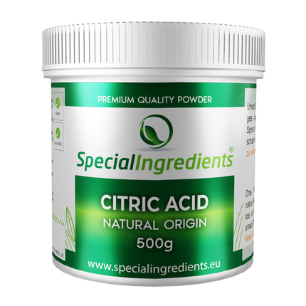 Special Ingredients Citric Acid 500g Pure Food Grade 100% Pure Powder (German Labels and Instructions)