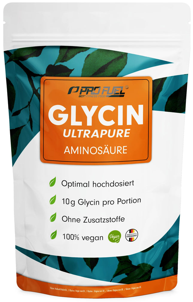 Glycine powder 1kg - optimally dosed with 10g of glycine per day - Glycine Ultrapure with over 99.9% purity - Amino acid without additives - laboratory-tested with certificate - 100-day supply